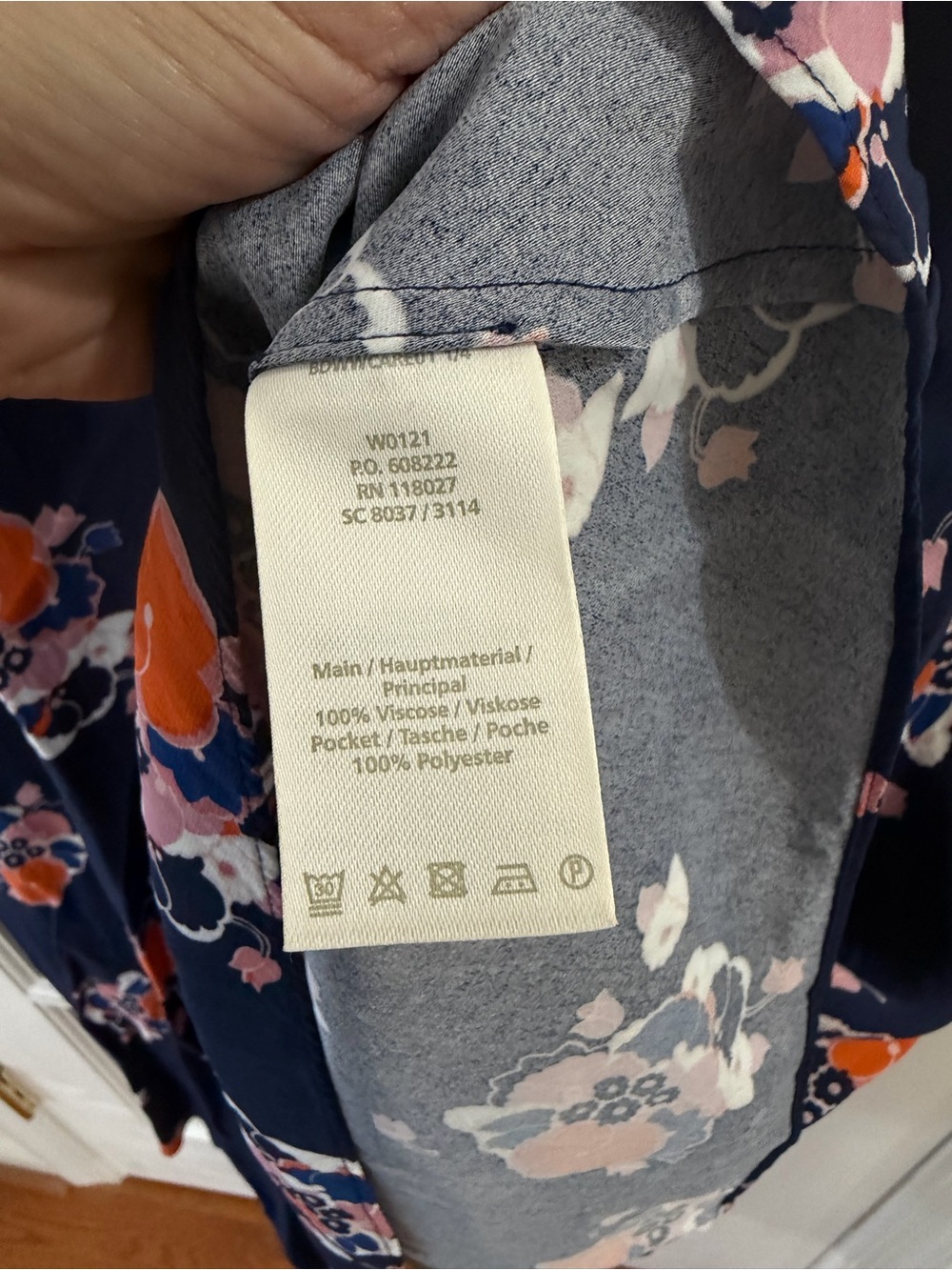 Boden Ruth Navy Floral A-Line Midi Dress - Size 8 - Picture 5 of 8